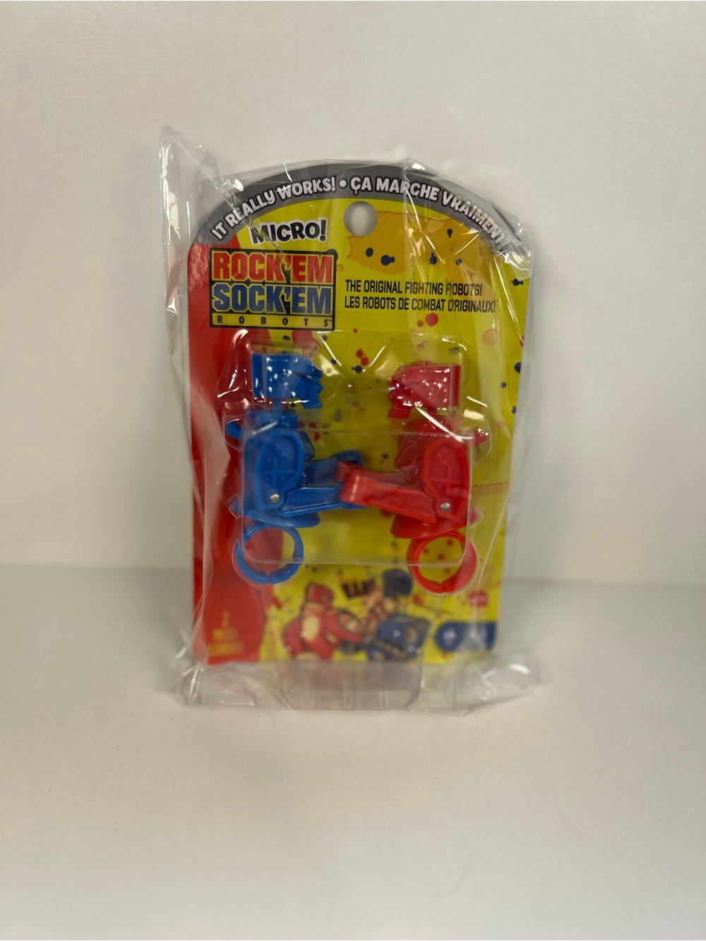 Micro Rock Em Sock Em Robots Mini Finger Boxing Game NIB New Sealed